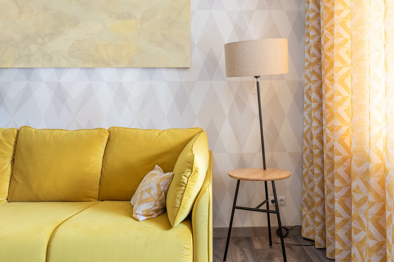 Bright living room with a fresh coat of paint
